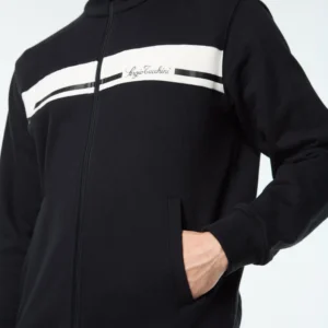 Cursivo Track Jacket- Black Beauty
